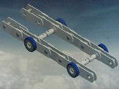CNAS Roller Outside Link Spare Part  Step Chain Escalator With Plastic Bush